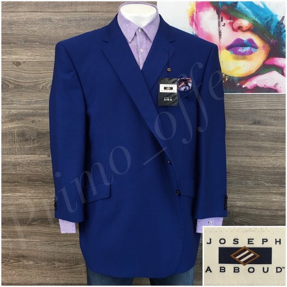 New Mens Joseph Abboud Blazer Sport Coat Sport Jacket Wool 56R Button Coats Suit - Picture 1 of 13